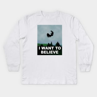 I Want To Believe - X-Mas Kids Long Sleeve T-Shirt